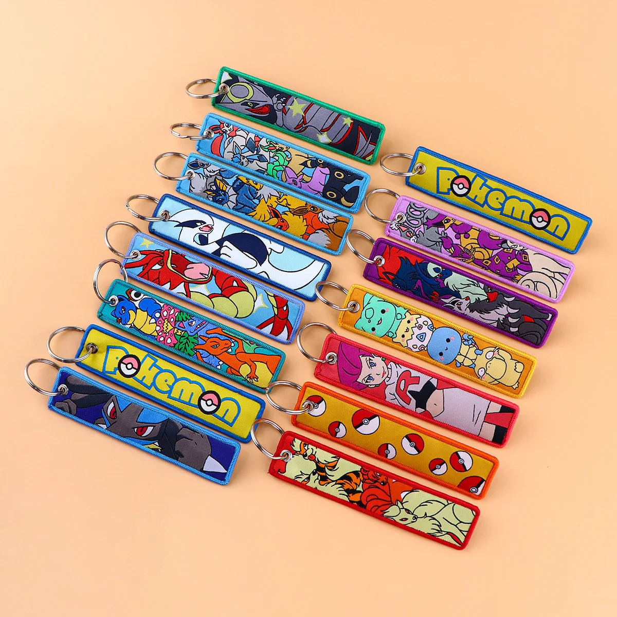 Pokémon Embroidery Keychains